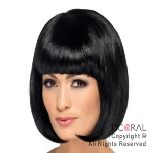 PELUCA CORTA NEGRA X 1